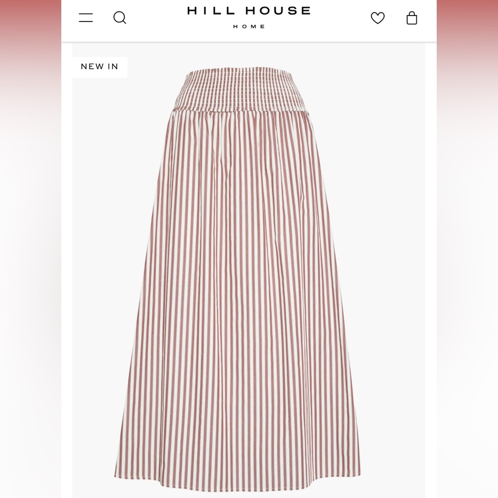 Hill House Delphine Nap Skirt in Rust Stripe